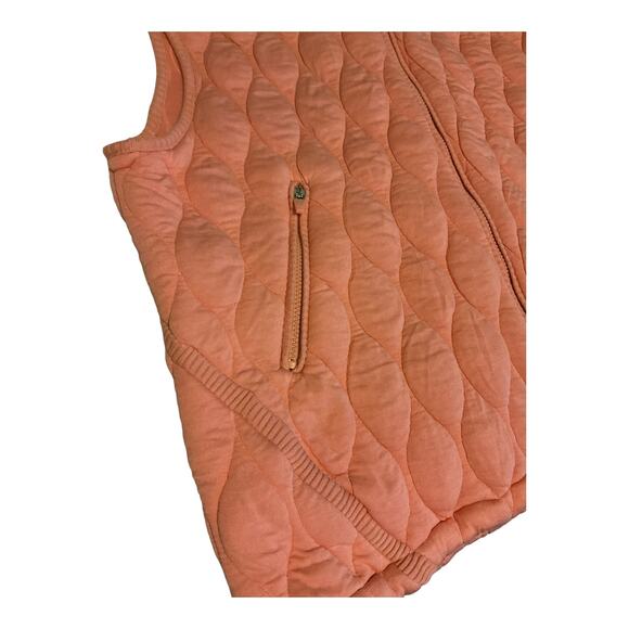 Free People FP Movement Dream Big Hooded Quilted Vest Coral Womens Size M Comfy - Picture 5 of 8